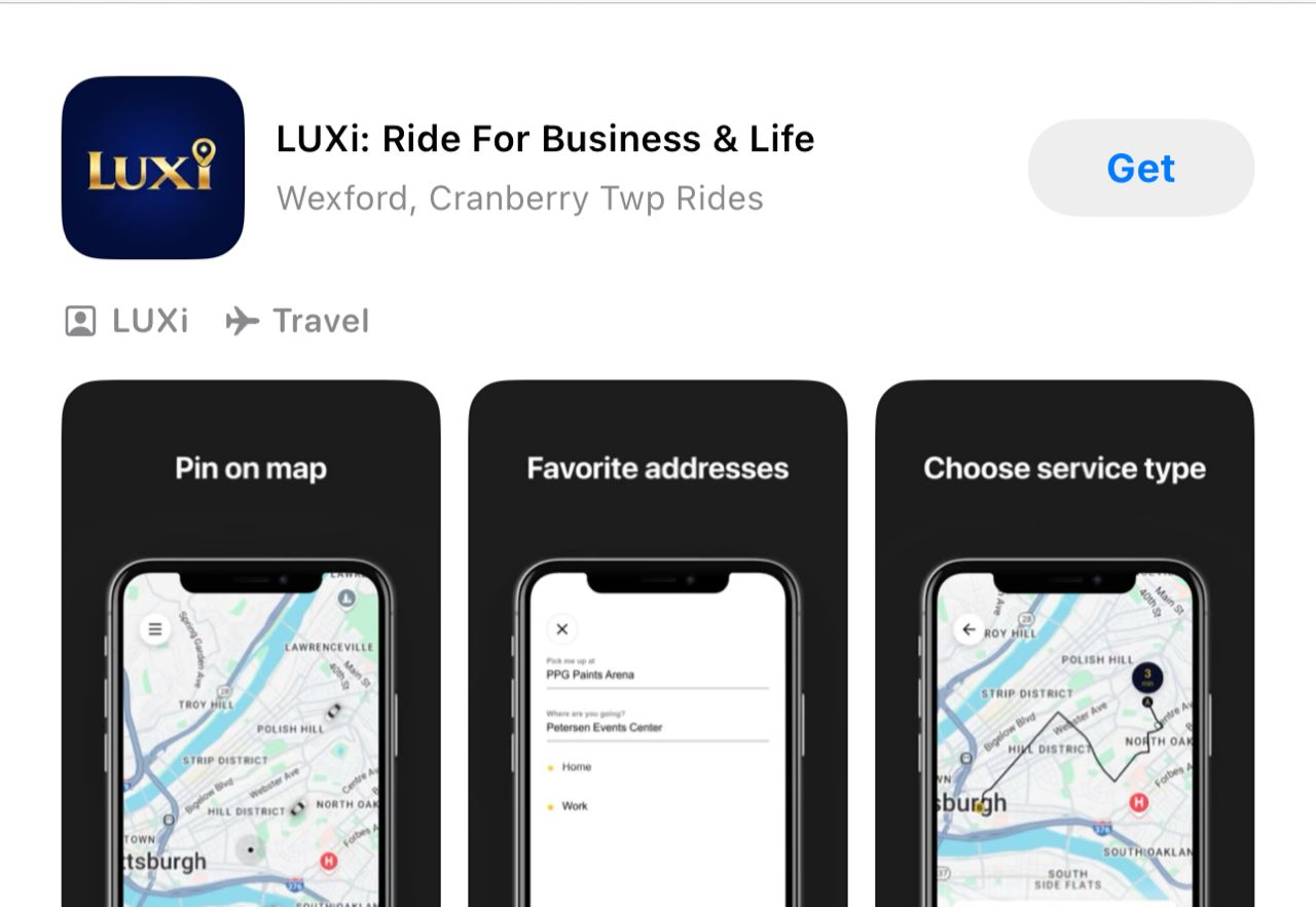 Luxyride mobile app preview
